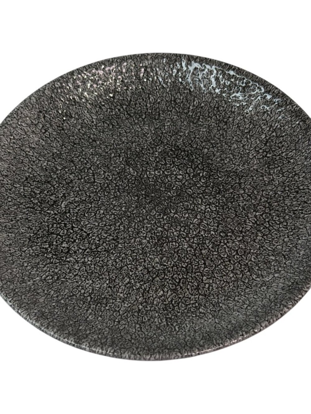Churchill Studio Prints Raku Quartz Black Textured Plate 6.5"